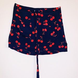 Cherry print mini skirt